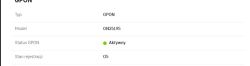 Status GPON aktywny, model GN25L95, stan rejestracji O5