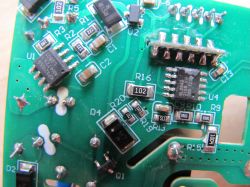Circuit Board of LoraTap SP800WJ-EU Smart Plug Close-up of the circuit board from the LoraTap SP800WJ-EU smart plug showing the BL0942 module.