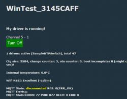 SampleNTPSwitch Driver Interface on WinTest_3145CAFF Custom driver SampleNTPSwitch running on WinTest_3145CAFF