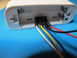 TH01 Sensor Modification with Exposed Wires Modified TH01 sensor with exposed wires