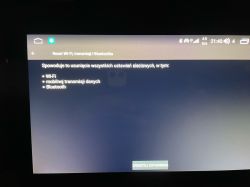 Ekran ustawień resetu Wi-Fi, transmisji danych i Bluetooth.