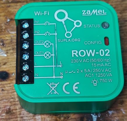 Moduł przekaźnika Zamel ROW-02 z funkcjami Wi-Fi i Supla