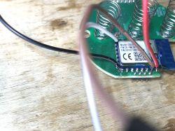 Close-up of CB3S Module with Wires Close-up of a CB3S module with soldered wires.