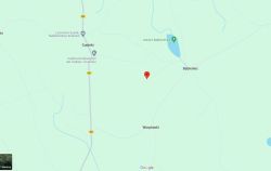 Mapa okolic wsi Babieniec w Polsce z zaznaczonym punktem.