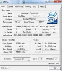 Podkręcanie core 2 duo E8200 na płycie asus P5Q-EM