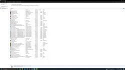Lista zainstalowanych programów w systemie Windows.