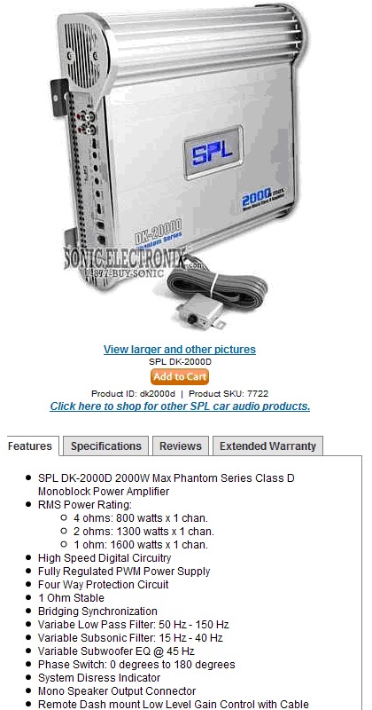 Wzmacniacz SPL DK-2000D ... Dobry pod sonic 15 ?