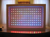 Prezentacja ozdoby z diod LED. Zdjęcia, filmiki.