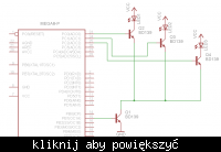 uC + PWM + Tranzystor + 70*LED