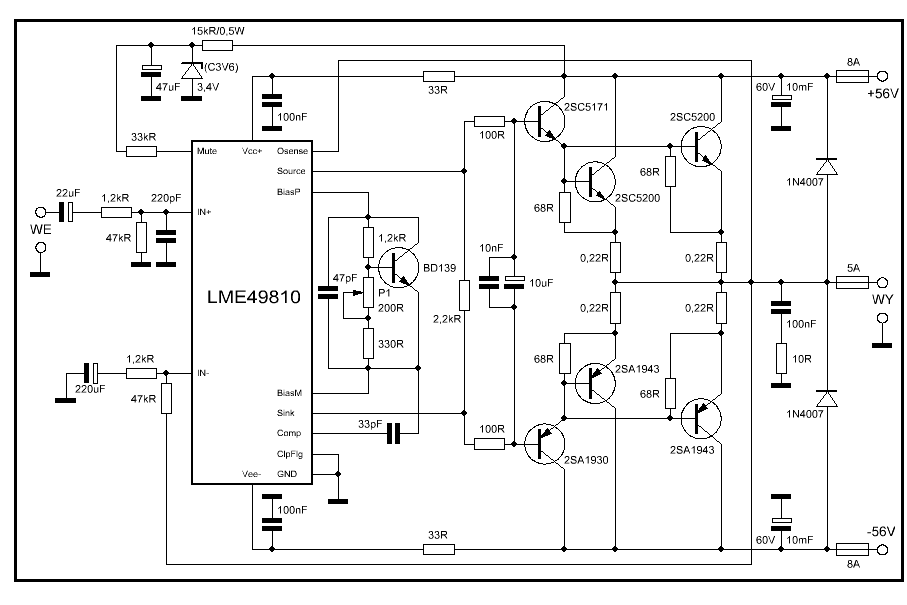 Lme49810 схема усилителя