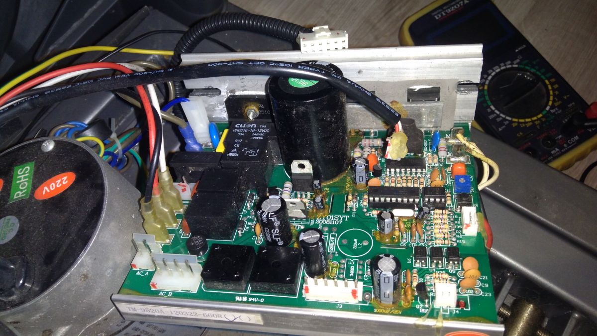 Bieżnia Thorn na płytce ZY01SYT zwarty mosfet - brak napięcia na silniku