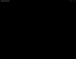 Czarne okno aplikacji Zabezpieczenia Windows.