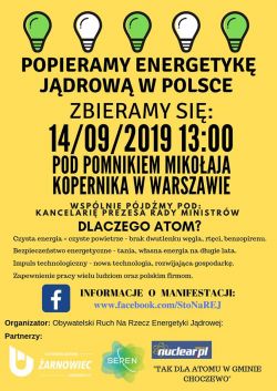 2019.09.14 Manifestacja w sprawie energetyki atomowej w Polsce