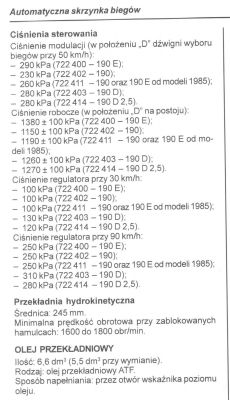 Awaria automatycznej skrzyni biegów Mercedes W 124 E230
