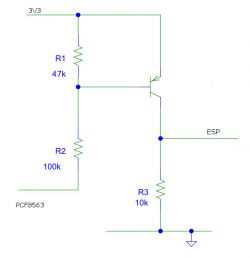 PCF8563 open drain interrupt - how to get a high state on the ESP32?