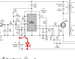 Circuit diagram with a modified connection.