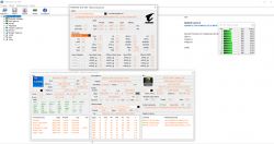 Zrzut ekranu z programu monitorującego HWINFO64, pokazujący szczegóły taktowania pamięci RAM i specyfikacji systemu.