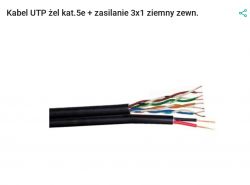 Zasilanie regulatora pokojowego Tech Sterownik F-4z v1 kablem UTP KAT 5e 4x2x0,5 LSOH