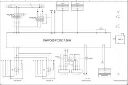 Schemat połączeń falownika Danfoss FC302 7,5 kW