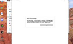 Zrzut ekranu komunikatu o błędzie w Windows Defender na laptopie Lenovo