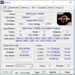 Ryzen 5 5600G, OC, OCCT: Błędy na rdzeniu fizycznym #5, logicznym #11 podczas testu CPU