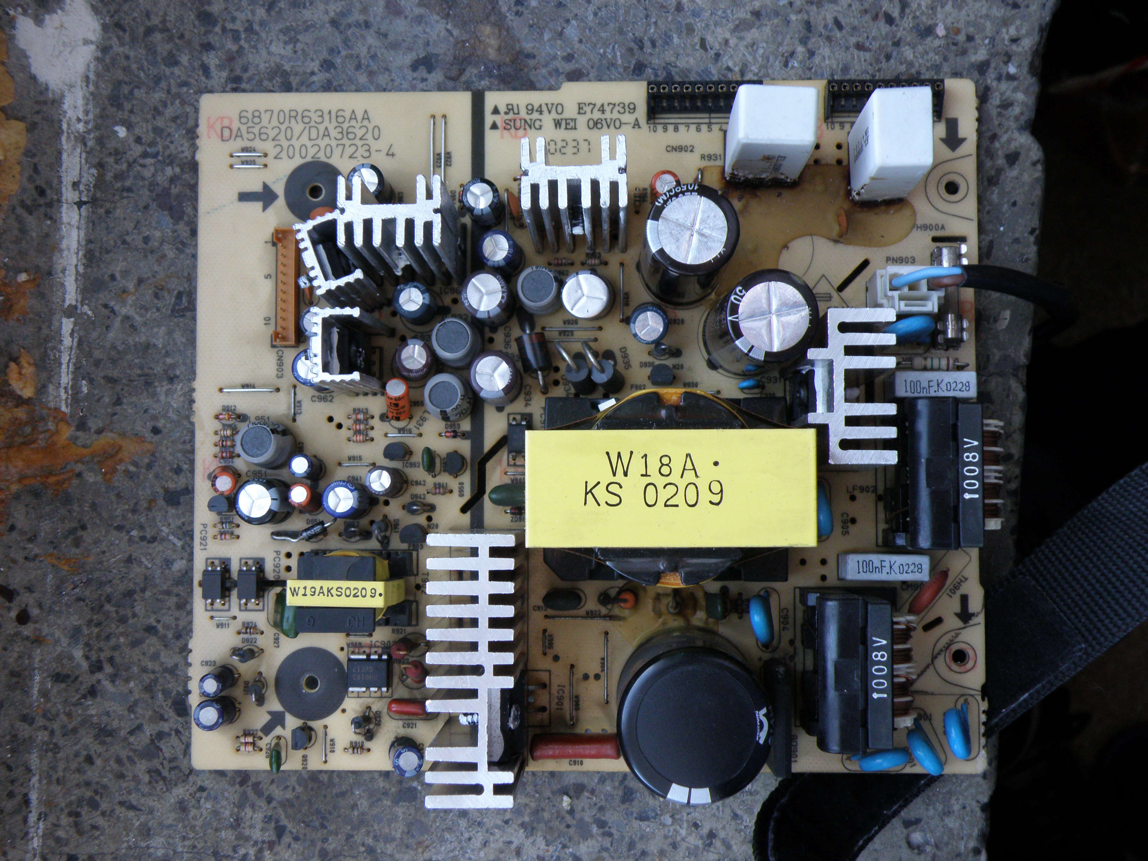 kino LG DA-3630AD problem z przetwornicą. - elektroda.pl