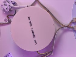 Interior of SMART+ EYE WT Ceiling Light Internal component of the LEDVANCE Orbis Eye ceiling light with wires and connectors.
