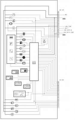 Schemat licznika Citroen Berlingo/Peugeot Partner 1997 przedlift
