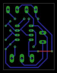 Ocena projektu PCB z ExpressPCB na podstawie schematu – pierwsza płytka, pliki JPG