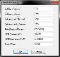 Jak odzyskać dane z partycji NTFS na Seagate FreeAgent 500GB?