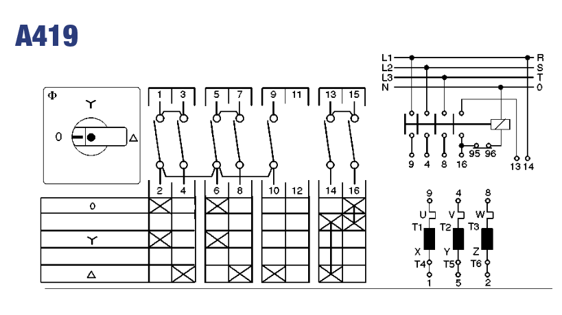 przełącznik (łącznik) Gwiazda trójkąt Kraus & Naimer kraus naimer wiring diagram 