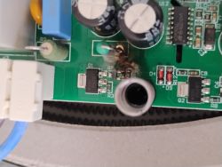 Teka TB6315 - burned Q3, C8 and R10 on controller board, what replacements?
