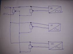 Podłączenie falowników LG ig5a z potencjometrem do maszyny zwijającej wstęgę
