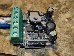 Dimmer circuit board with electronic components