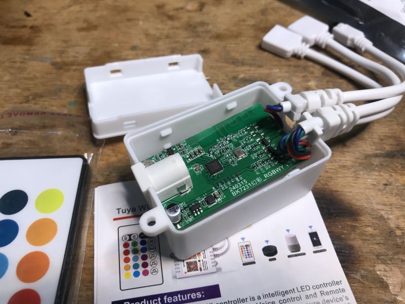 Software change and decoding of remote control codes from the Wi-Fi LED bar controller OP-WF-A3