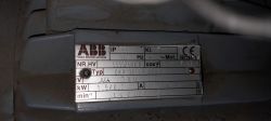 ABB Motor Nameplate ABB motor nameplate with technical specifications.