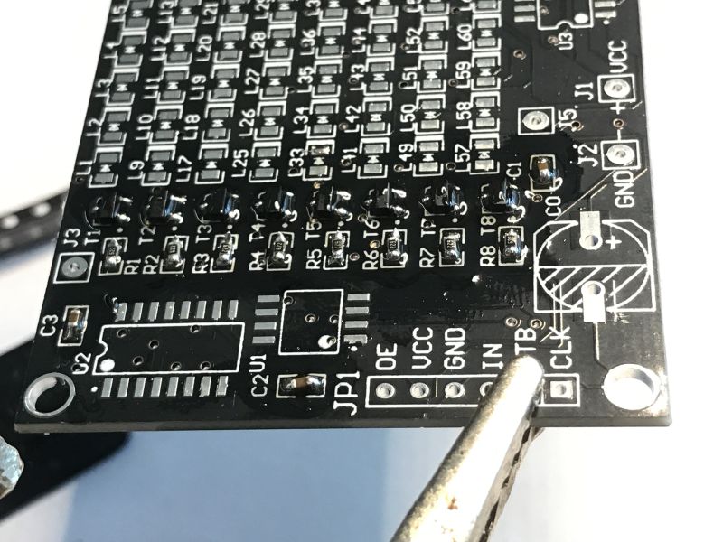 Zestaw do nauki SMD - wyświetlacz 64 diody LED w obudowach 0805