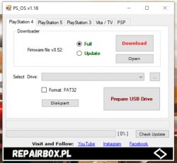 PsFirm - Pobieranie oprogramowania dla PS3, PS4, PS5 do instalacji systemu