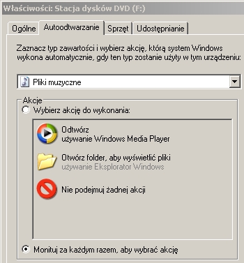 Jak włączyć autostart płyt CD/DVD w systemie Windows?
