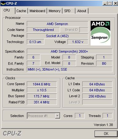 Podkręcanie AMD Sempron 2500+