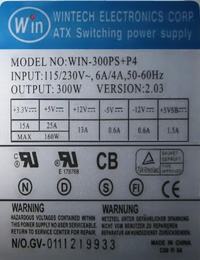 WinTech Electronics Corp. model: WIN-300PS naprawa PP.