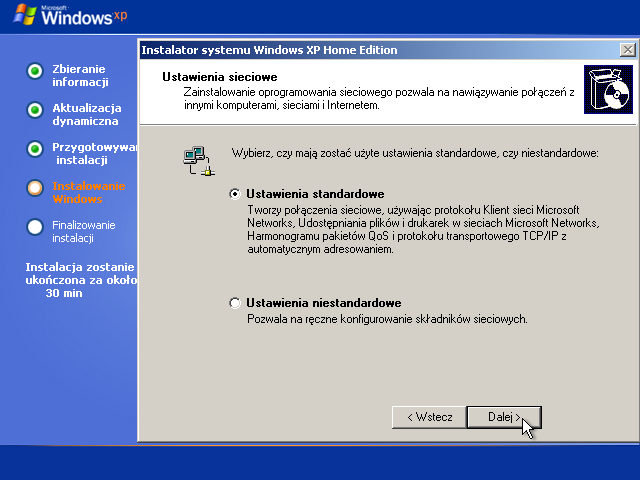 Instalacja Microsoft Windows XP Home i Professional Edition.