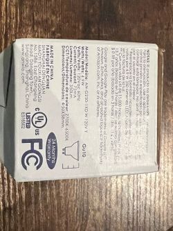 Anwio AN-G250-1XD Light Bulb Packaging Anwio AN-G250-1XD light bulb packaging with technical information.