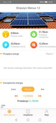 Huawei FusionSolar - złe wskazania produkcji energii