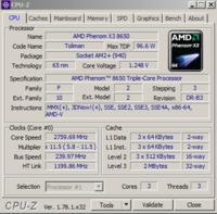 Jak podkręcić AMD Phenom X3 8650 2.3GHz na płycie GA-M720-US3?