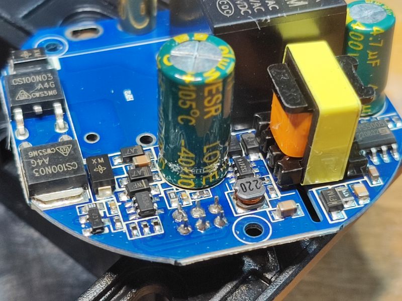 QTouch Circuit Board with Electronic Components Circuit board with various electronic components.