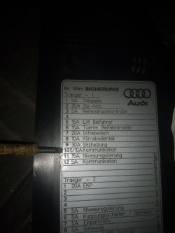Audi A6 C6 2,4b 2006r - Wysoki pobór prądu, usterka bezpieczników, poszukiwanie schematu