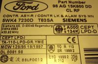 Oznaczenia w centralnym zamku Mondeo MK2 2000r. pilot radiow