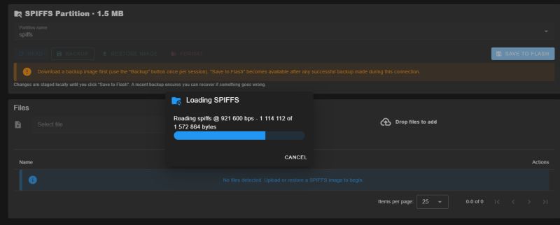 ESPConnect - a convenient tool for ESP8266/ESP32 in the browser - flash, partitions, information