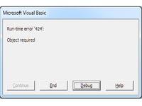 VBa Excel, problem z petla, object
